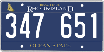 RI license plate 347651