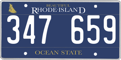 RI license plate 347659