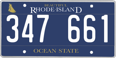 RI license plate 347661