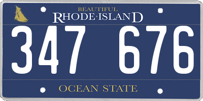 RI license plate 347676