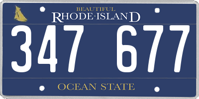 RI license plate 347677