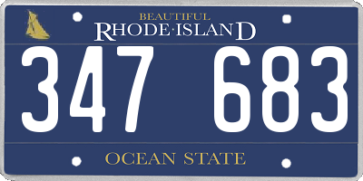 RI license plate 347683