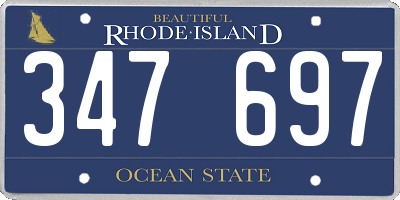 RI license plate 347697