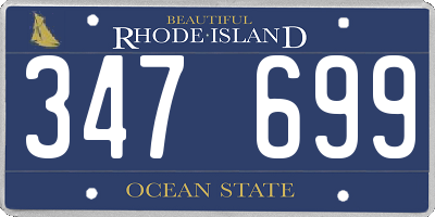 RI license plate 347699
