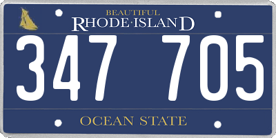 RI license plate 347705