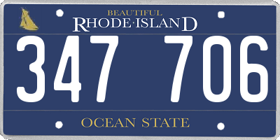 RI license plate 347706