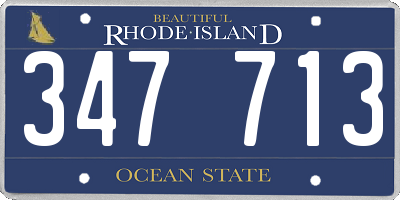 RI license plate 347713