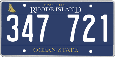 RI license plate 347721