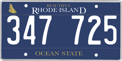 RI license plate 347725