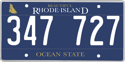 RI license plate 347727