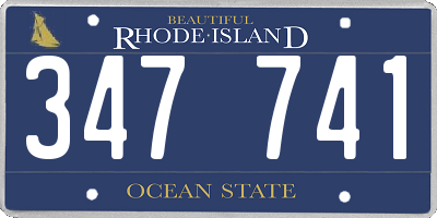 RI license plate 347741