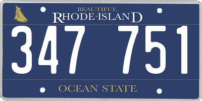 RI license plate 347751