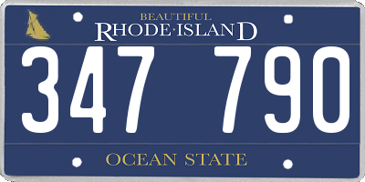 RI license plate 347790