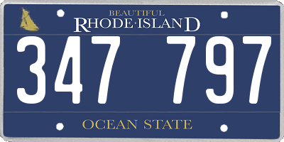 RI license plate 347797