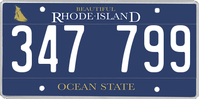 RI license plate 347799