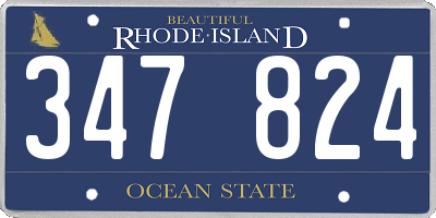 RI license plate 347824