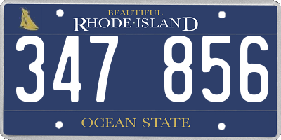 RI license plate 347856