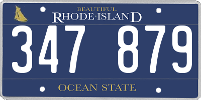 RI license plate 347879