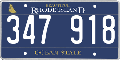 RI license plate 347918