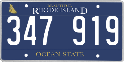 RI license plate 347919