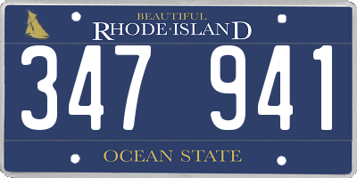 RI license plate 347941