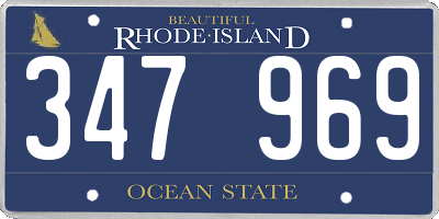 RI license plate 347969