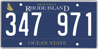 RI license plate 347971