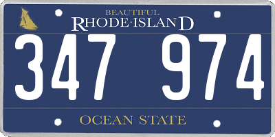 RI license plate 347974