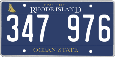RI license plate 347976