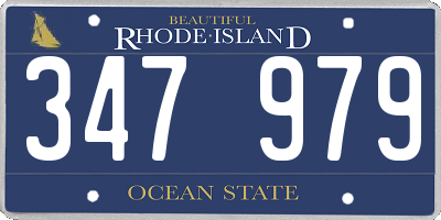 RI license plate 347979