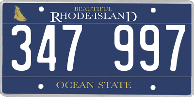 RI license plate 347997