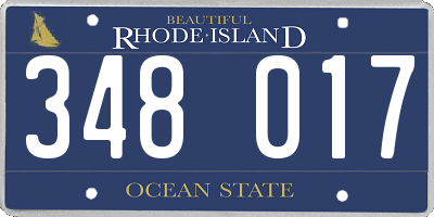 RI license plate 348017