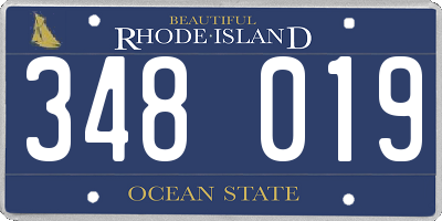 RI license plate 348019