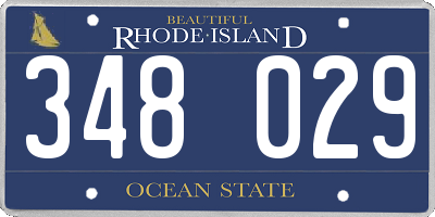 RI license plate 348029