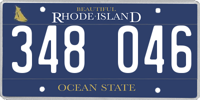RI license plate 348046