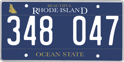 RI license plate 348047