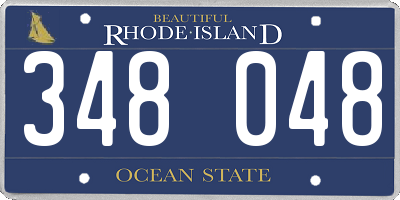 RI license plate 348048