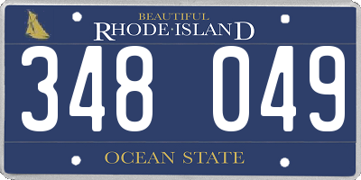 RI license plate 348049