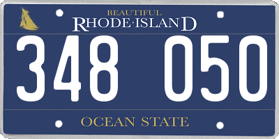 RI license plate 348050
