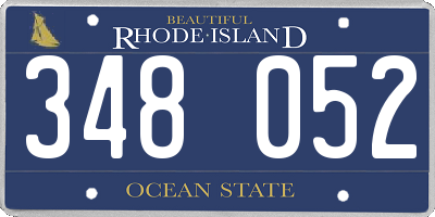 RI license plate 348052
