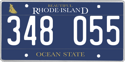 RI license plate 348055