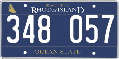 RI license plate 348057