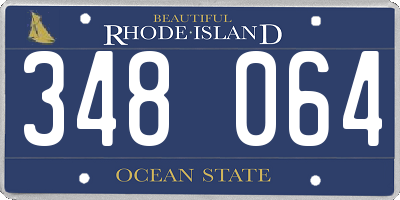RI license plate 348064