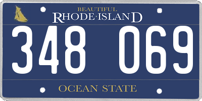 RI license plate 348069