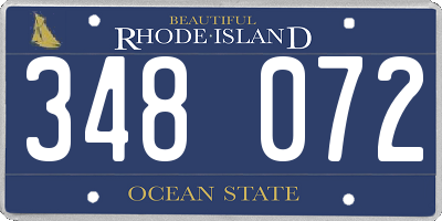 RI license plate 348072