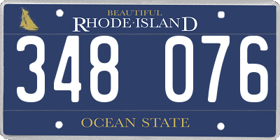 RI license plate 348076