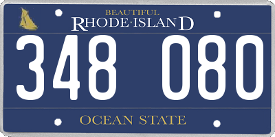 RI license plate 348080