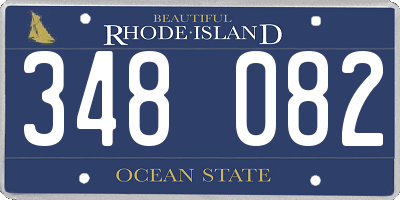 RI license plate 348082