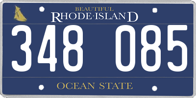 RI license plate 348085