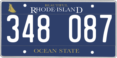 RI license plate 348087